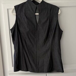 Ming Wang Charcoal Grey Sleeveless Top Size Medium Excellent Condition